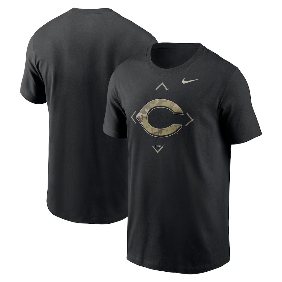 Men 2025 MLB Cincinnati Reds Nike Black T-shirt